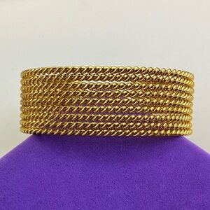 💛 Vintage AVON Gold Rope Bangle | Classic Twisted Textured Bracelet